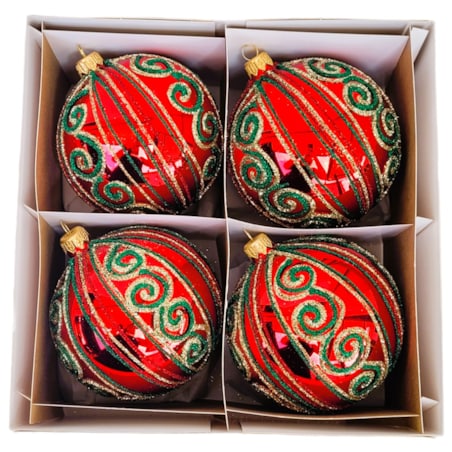 Bombka szklana 4 szt. SAMIR Ø 120 mm