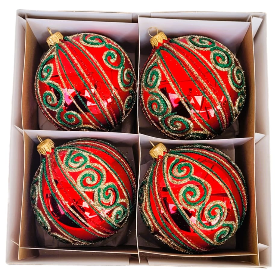 Bombka szklana 4 szt. SAMIR Ø 120 mm