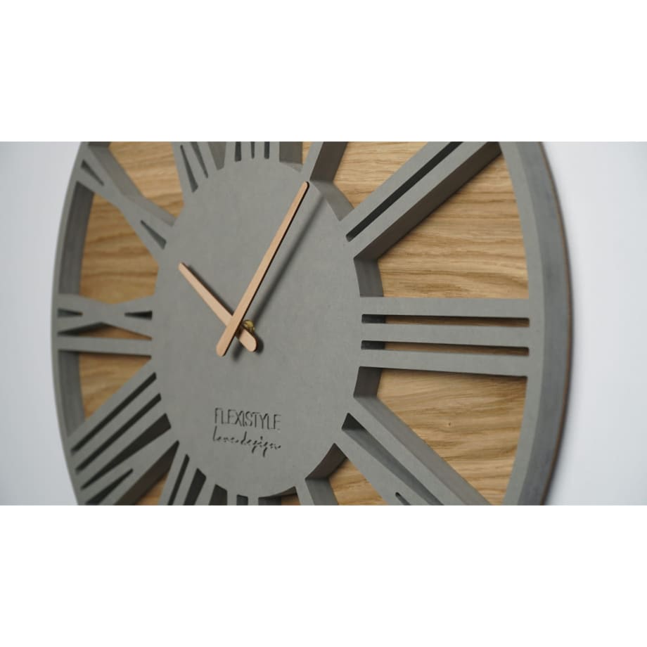 Zegar ścienny duży Roman Loft do salonu 50cm