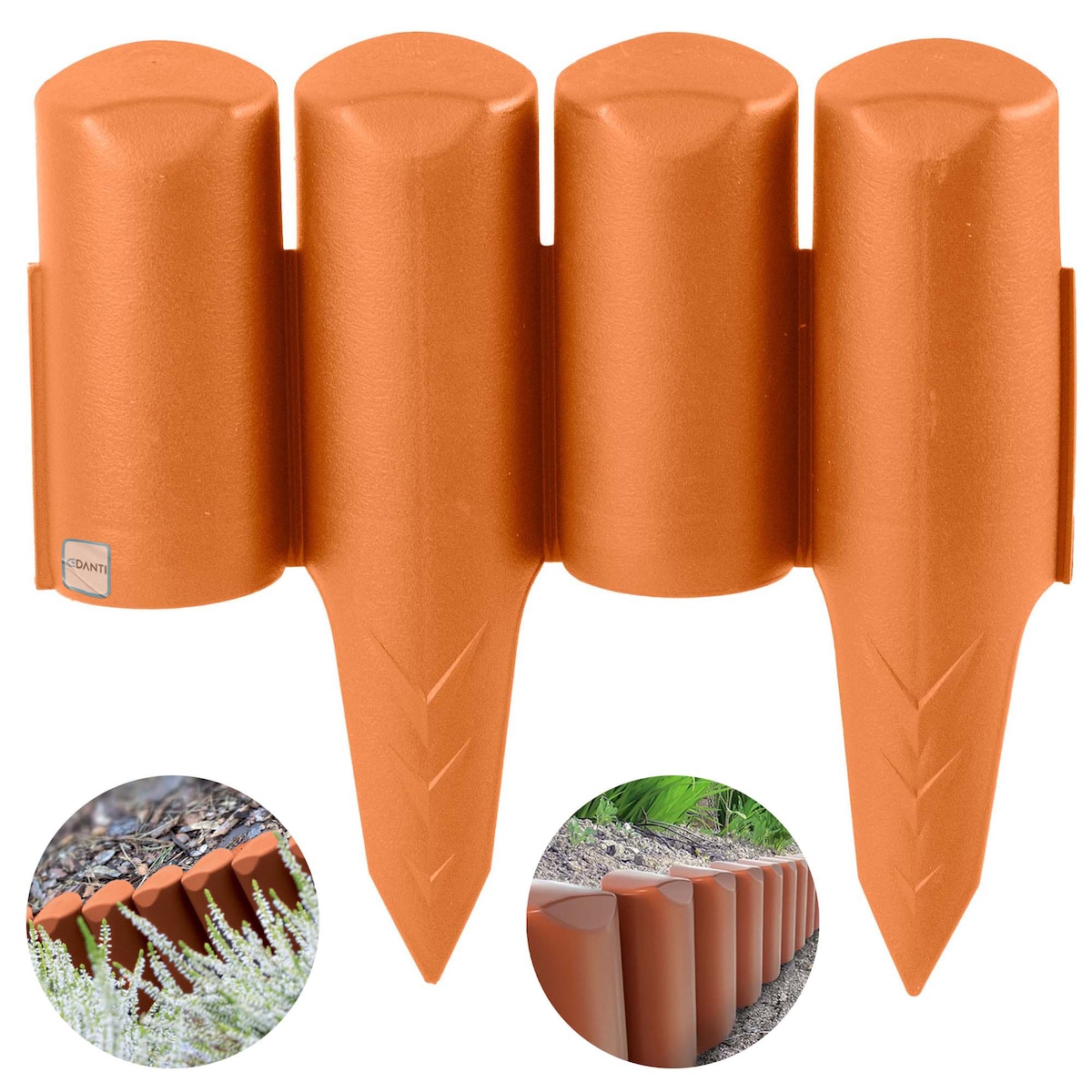 Płotek Ogrodowy 2,5 M Obrzeże Trawnikowe Palisada Terakota