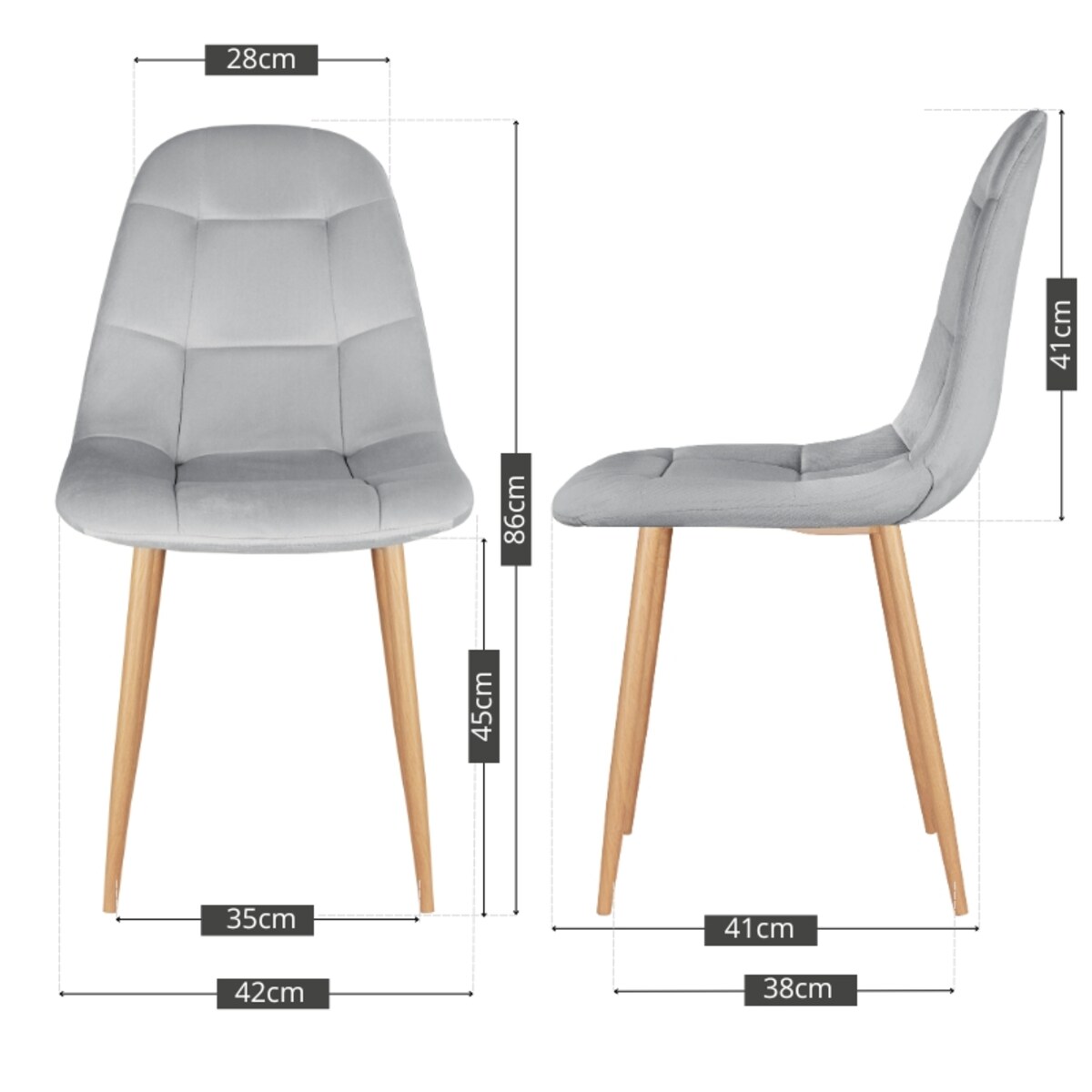 Krzesło tapicerowane do salonu jadalni welurowe pikowane nowoczesne