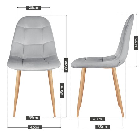 Krzesło tapicerowane do salonu jadalni welurowe pikowane nowoczesne