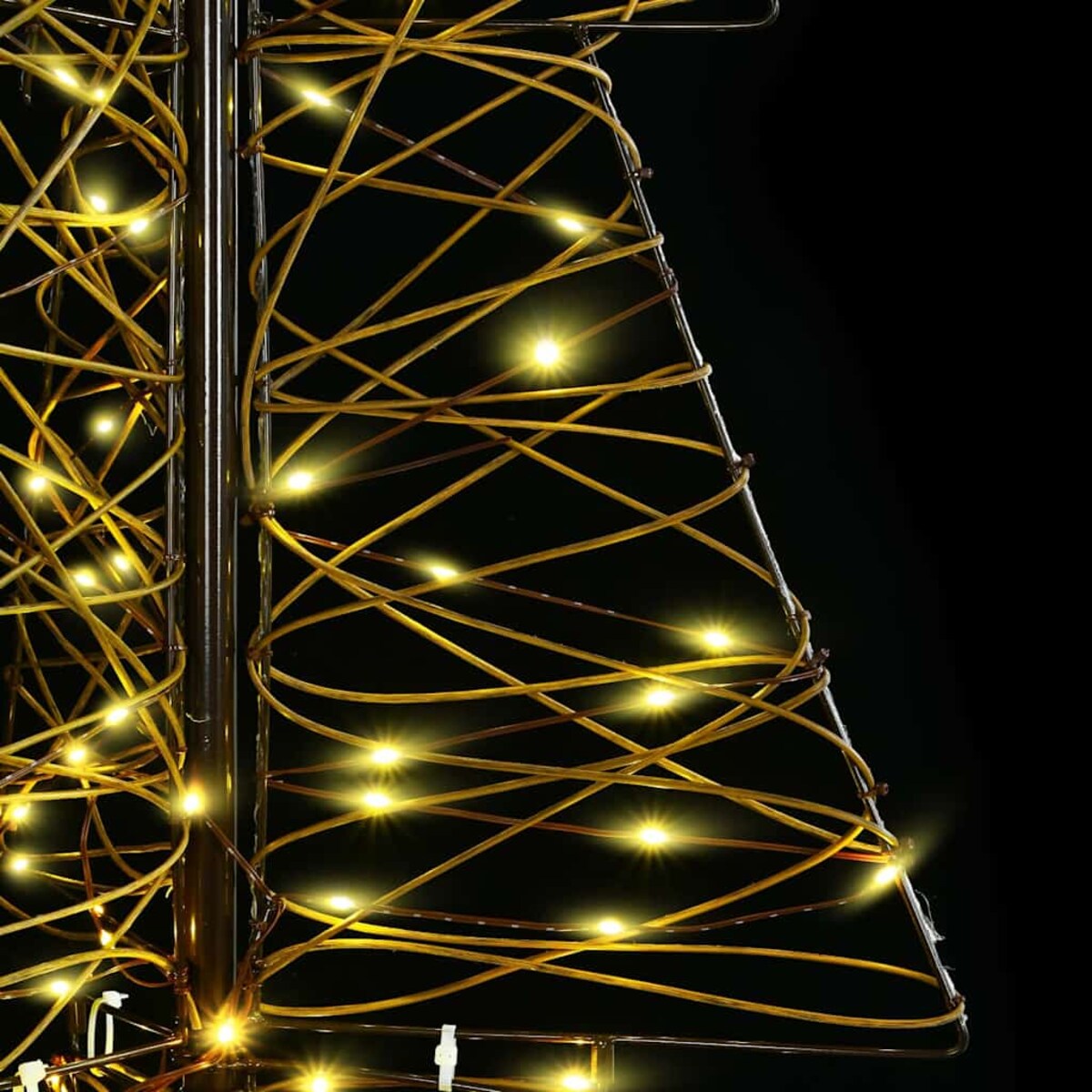 vidaXL Choinka z 160 diodami LED Ciepła biel 150 cm rattan