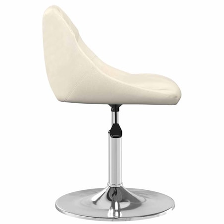 vidaXL Obrotowe krzesła stołowe, 2 szt., kremowe, aksamitne