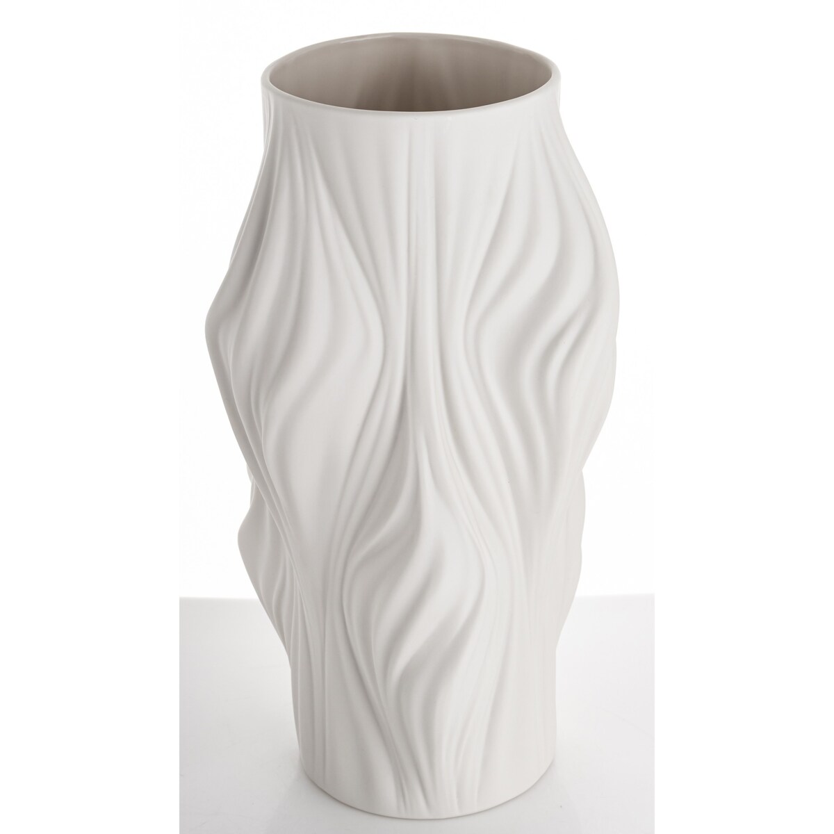 Wazon porcelanowy 35x18x18 cm TWISSTIE biały