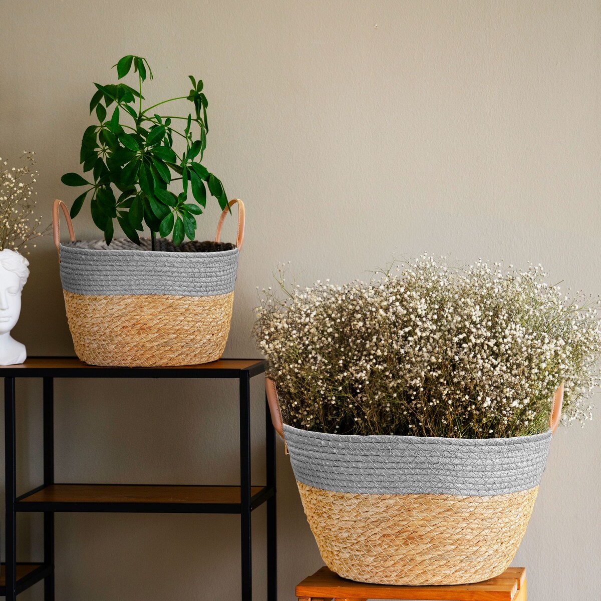 Zestaw 3szt Koszy Naturalnych BOHO 223K16