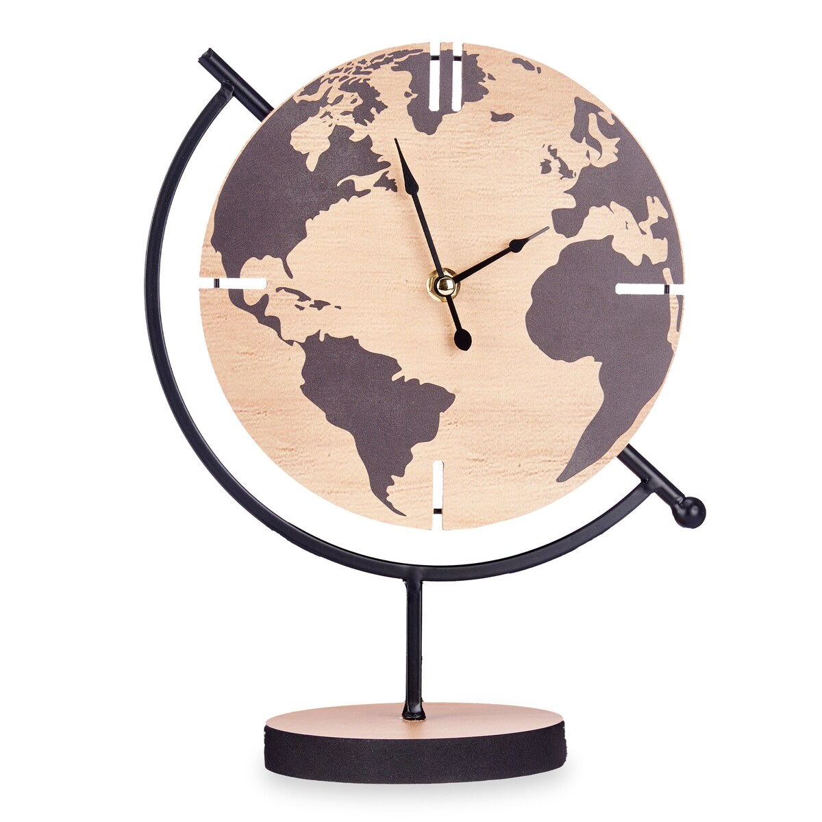 Zegar stojący na komodę globus TIME, 30,5 x 12 cm