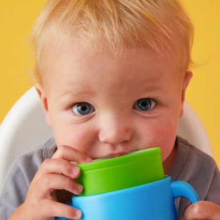 Kubek 360 do nauki picia dla dzieci 250 ml – kubek treningowy niekapek 6m+ Ocean Breeze b.box