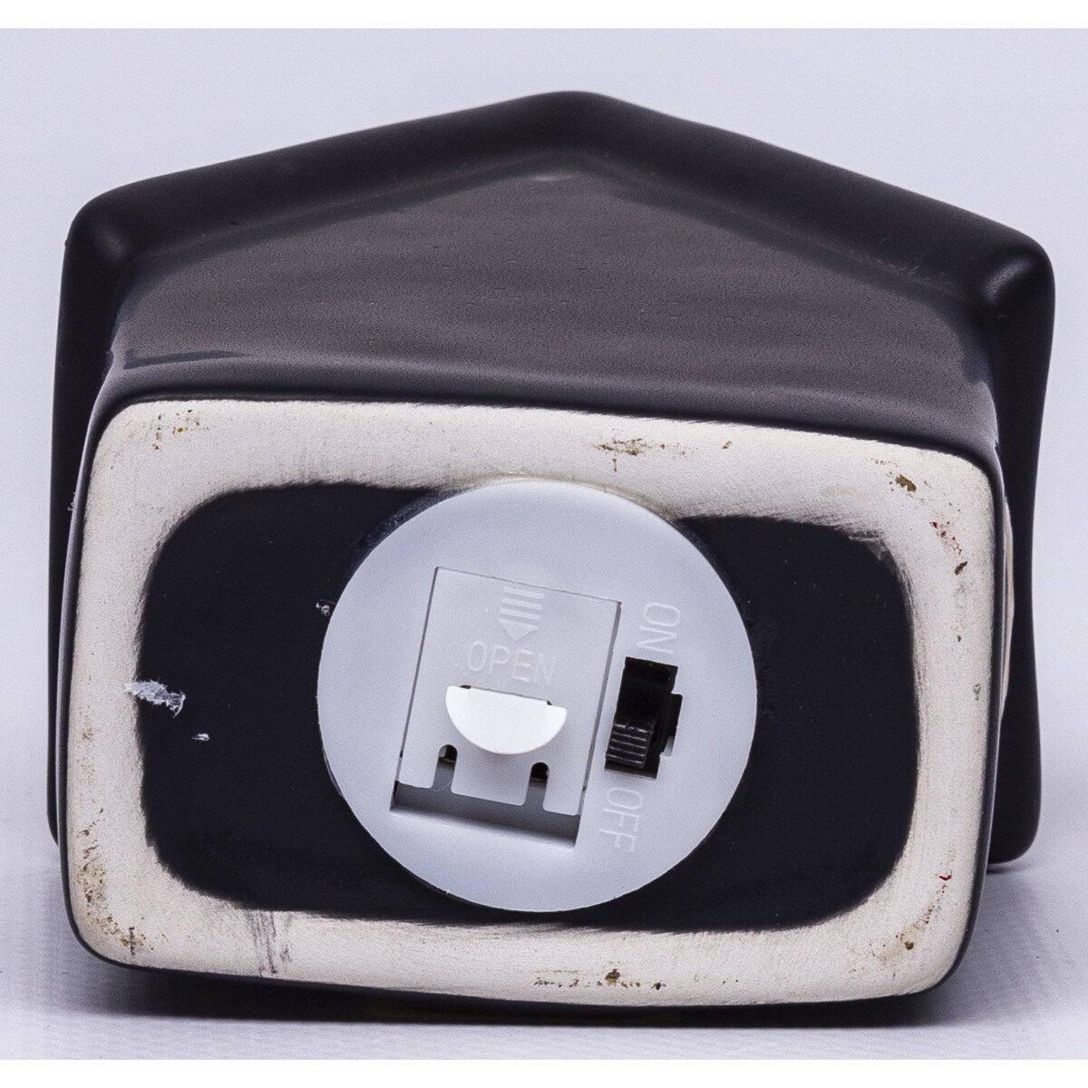 Dolomitowy czarny domek LED 19x12x6,5 cm JOUDA small