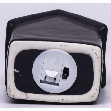 Dolomitowy czarny domek LED 19x12x6,5 cm JOUDA small