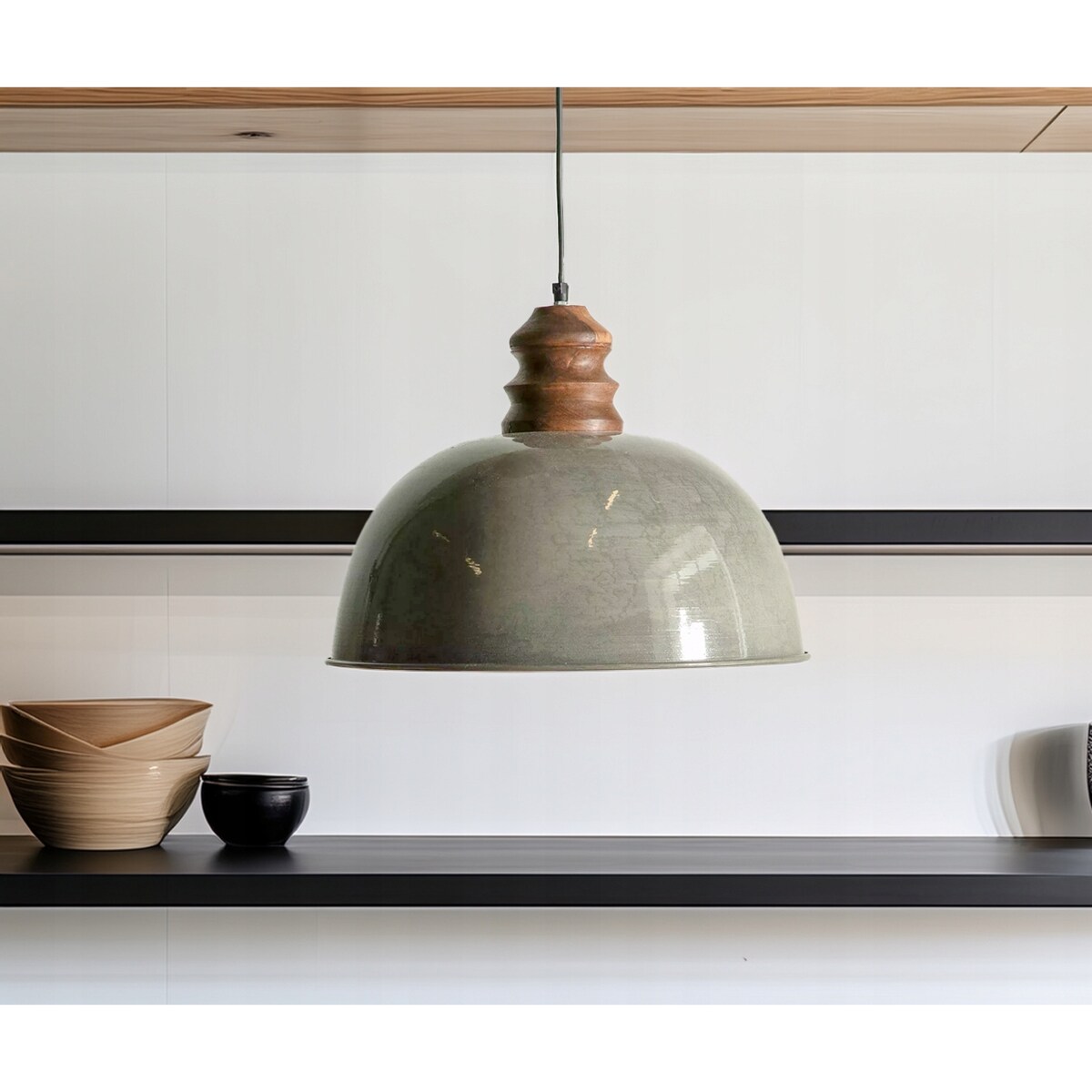 LAMPA SUFITOWA WISZĄCA NAD STÓŁ BOHO METAL 48cm do salonu kuchni łazienki