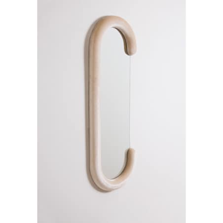 Owalne lustro ścienne z aksamitu 60x160 cm Jasnon