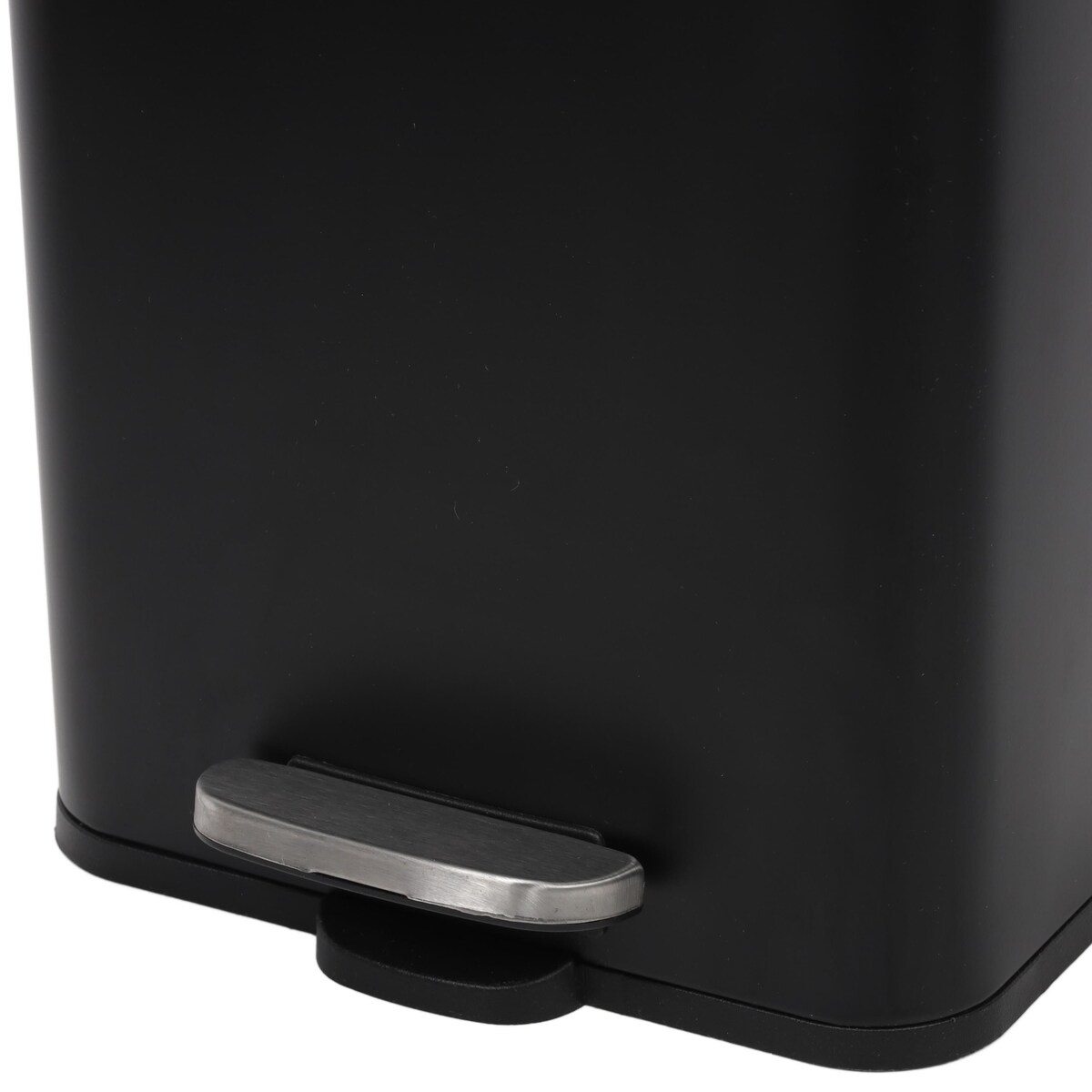 Wąski kosz łazienkowy z bambusem ZETRU, 5 l