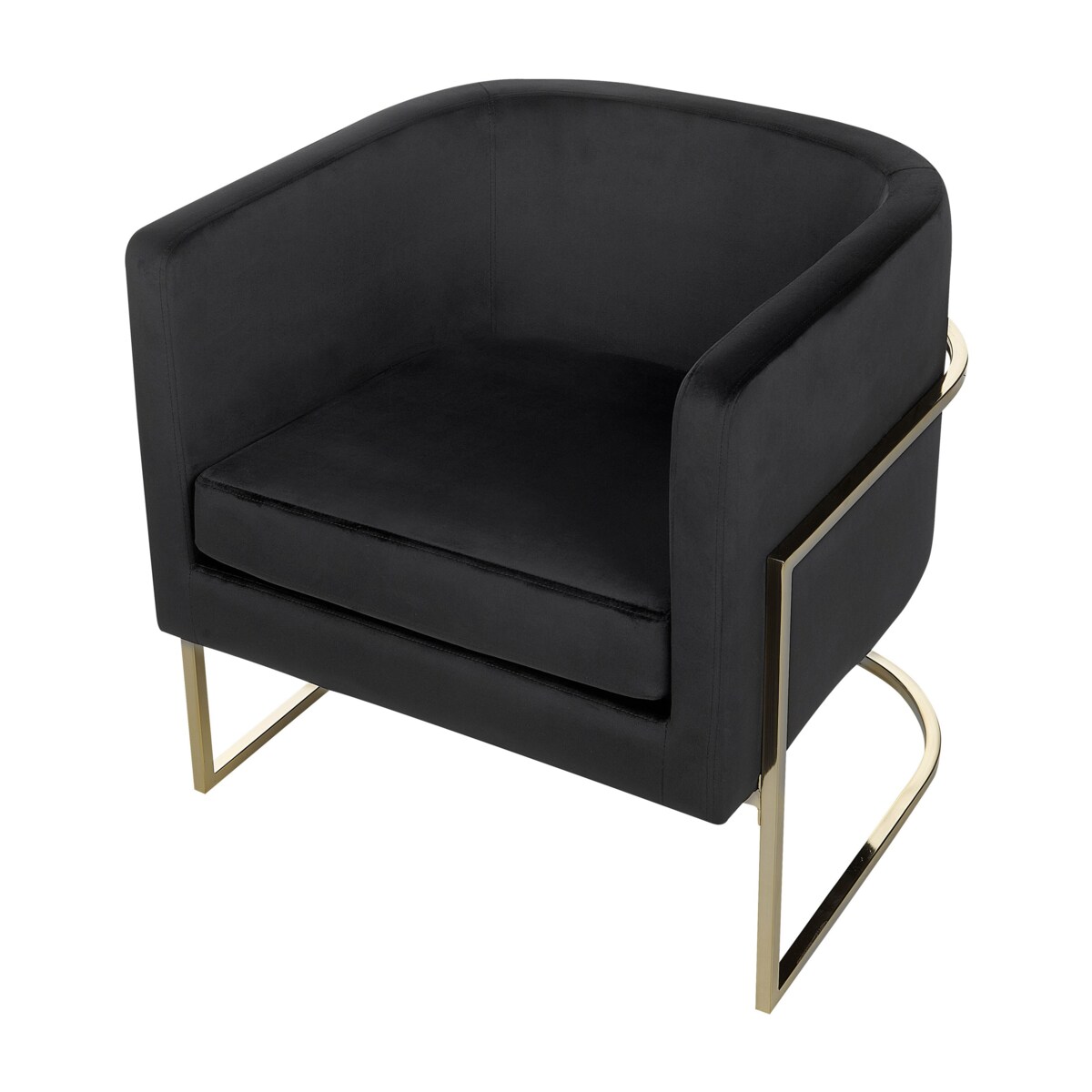 Fotel welurowy czarny SIRKKA