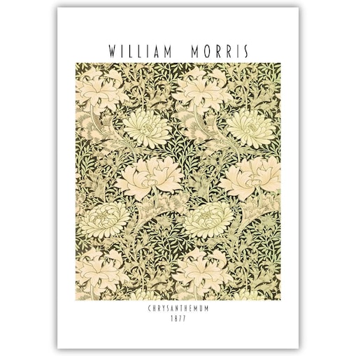 plakat william morris chrysanthemum 50x70