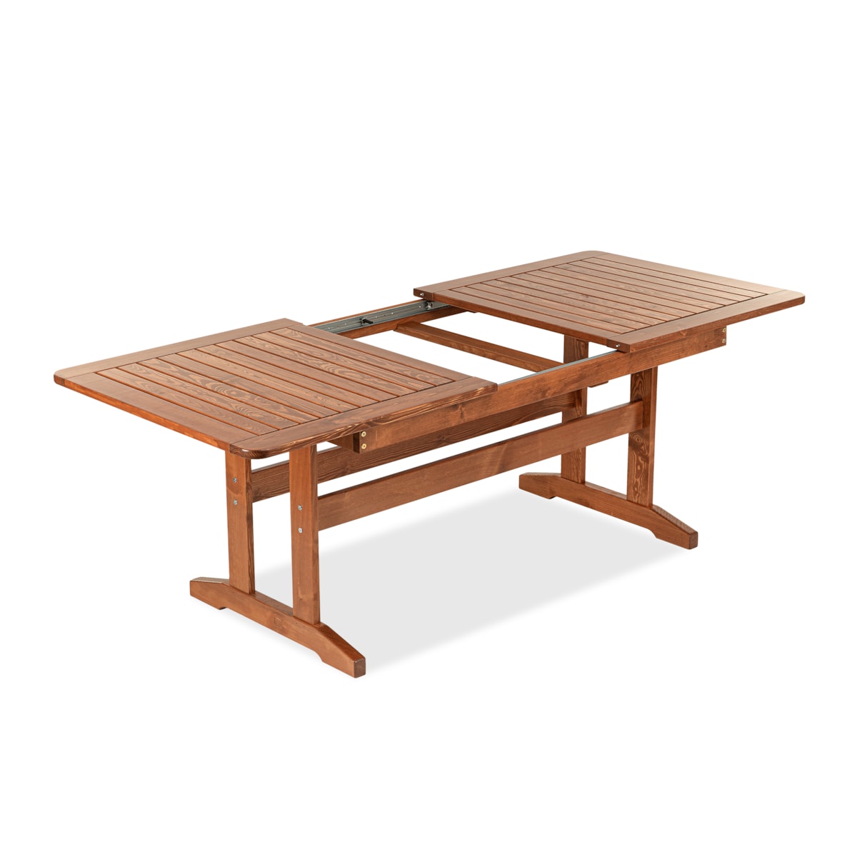 KONSIMO ALCES Rozkładany stół ogrodowy wykonany z litego drewna sosnowego