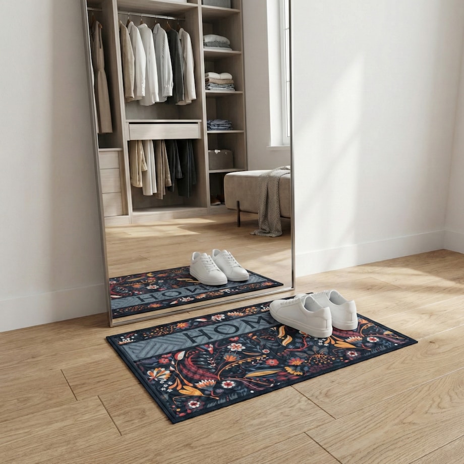 Wycieraczka gumowa pod drzwi 45x75 cm Baxter kwiaty