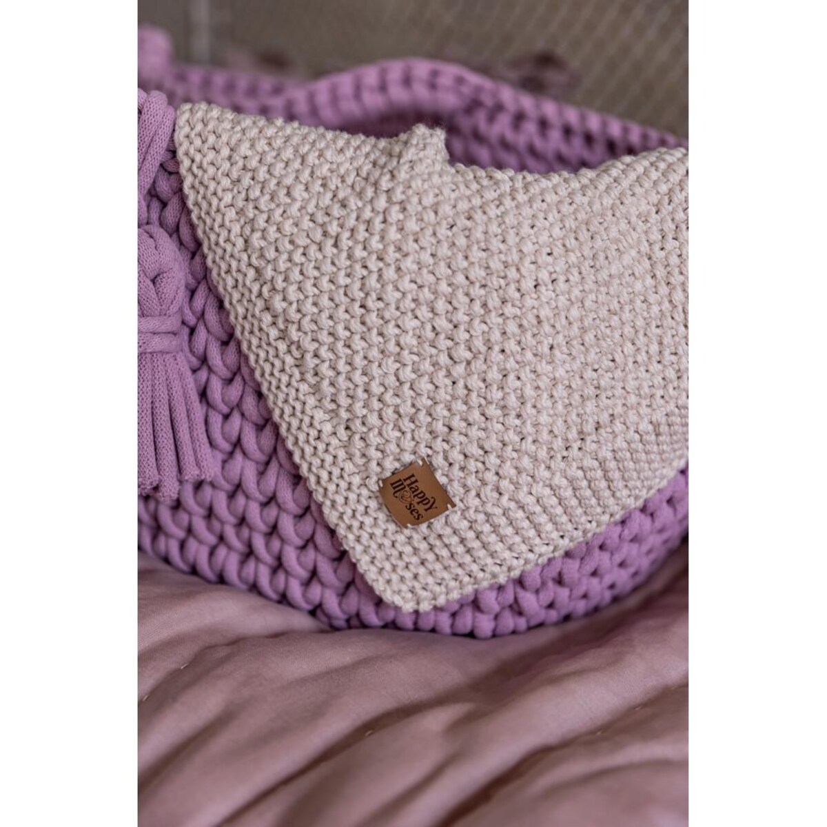 Kosz Mojżesza Happy Moses - Brudny Róż