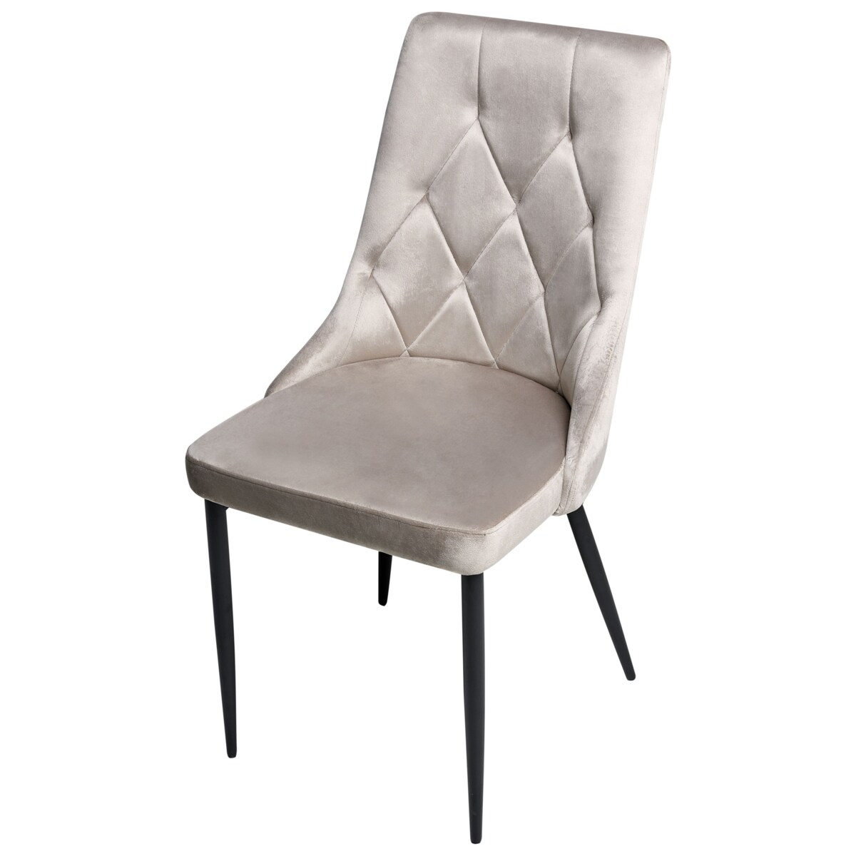 Zestaw 2 krzeseł do jadalni AVENIR Welur Beżowoszary