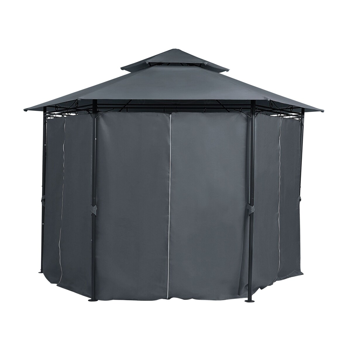 Pawilon ogrodowy ⌀ 350 cm ciemnoszary PORTEL