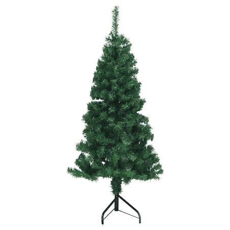 vidaXL Sztuczna choinka narożna, zielona, 150 cm, PVC