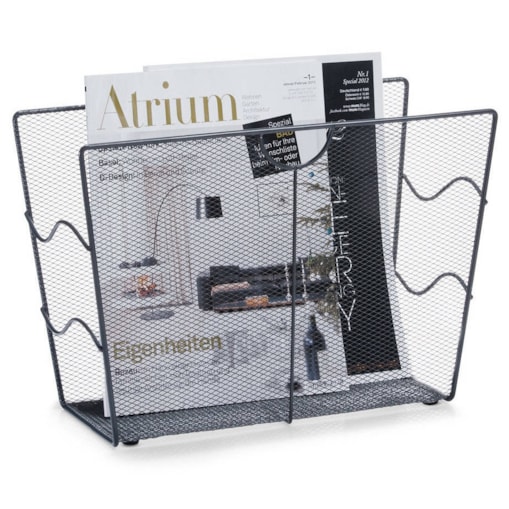 Metalowy gazetnik, kosz na gazety, ZELLER