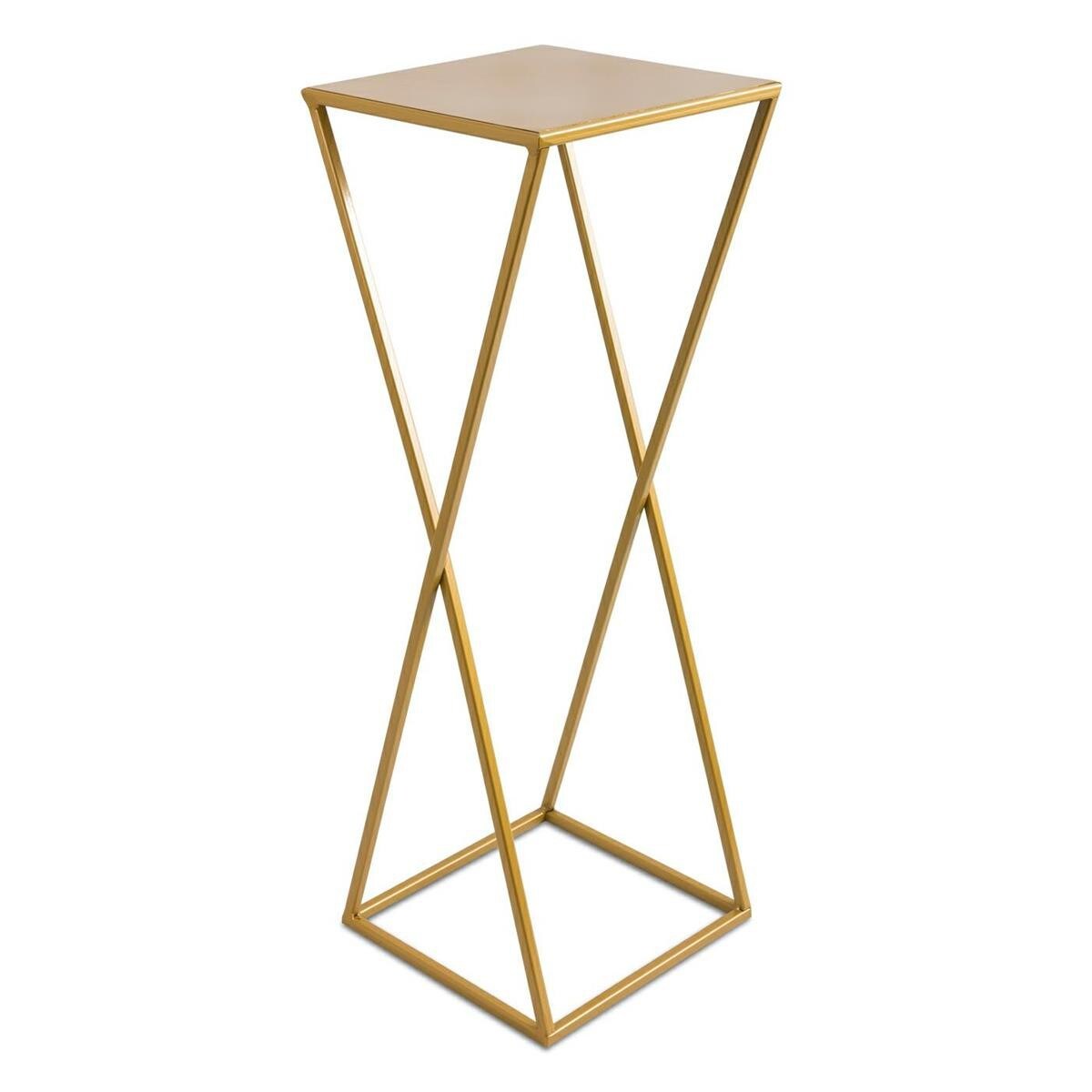 Kwietnik metalowy zigzak złoty 70 cm