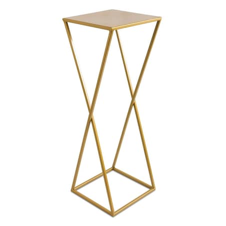 Kwietnik metalowy zigzak złoty 70 cm