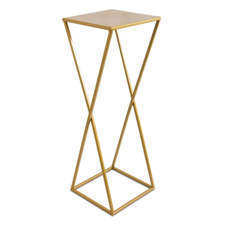 Kwietnik metalowy zigzak złoty 70 cm