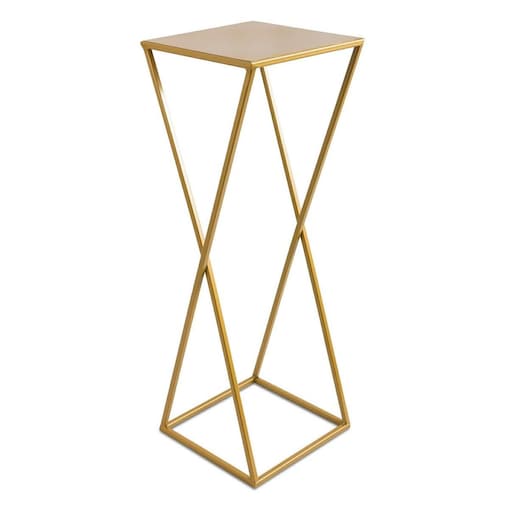 Kwietnik metalowy zigzak złoty 70 cm