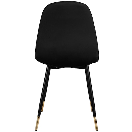 Krzesło tapicerowane czarne pikowane welurowe do salonu złote nogi