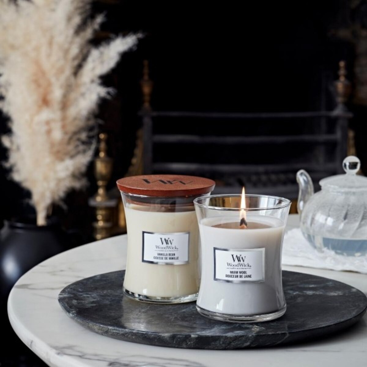 WoodWick świeca średnia VANILLA BEAN