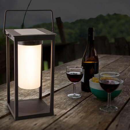 Solarna LAMPA ogrodowa 3180922 Nave metalowa OPRAWA zewnętrzna przenośna outdoor IP44 czarna