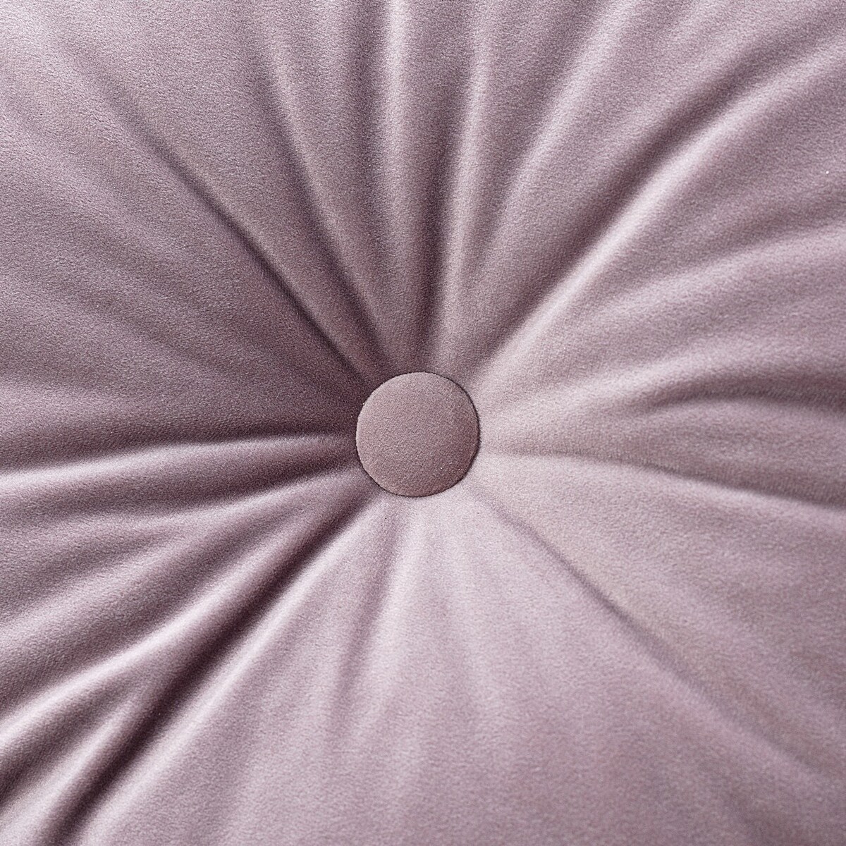 Poduszka okrągła z guzikiem, zgaszony róż, ⌀37 cm, Velvet