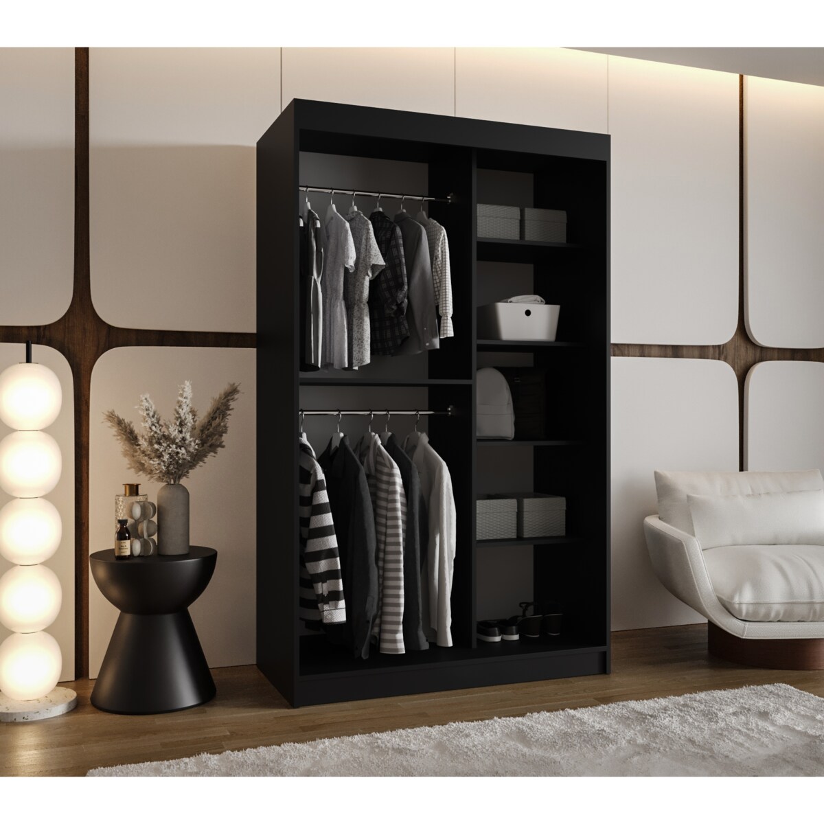 Szafa przesuwna SPOTI 120 czarny