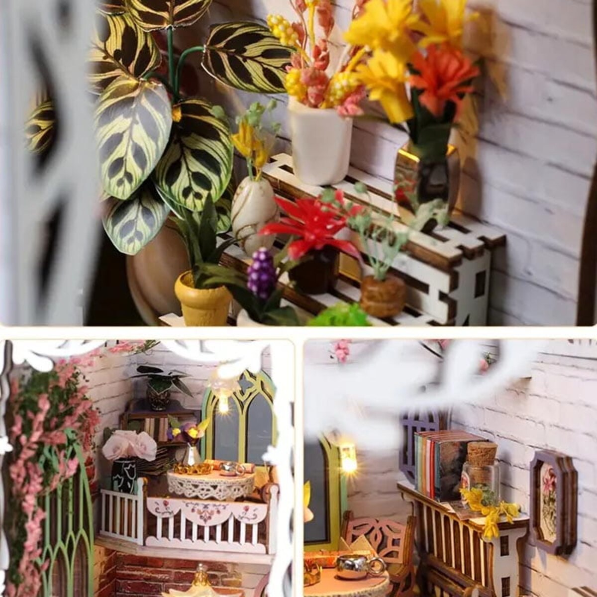 Miniaturowy domek Book Nook - Domek w Dolinie kwiatów