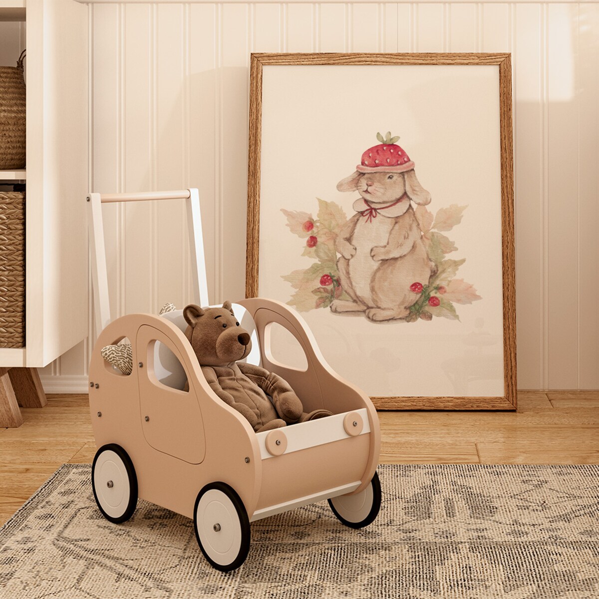 Plakat dla dzieci Króliczek z kapeluszem