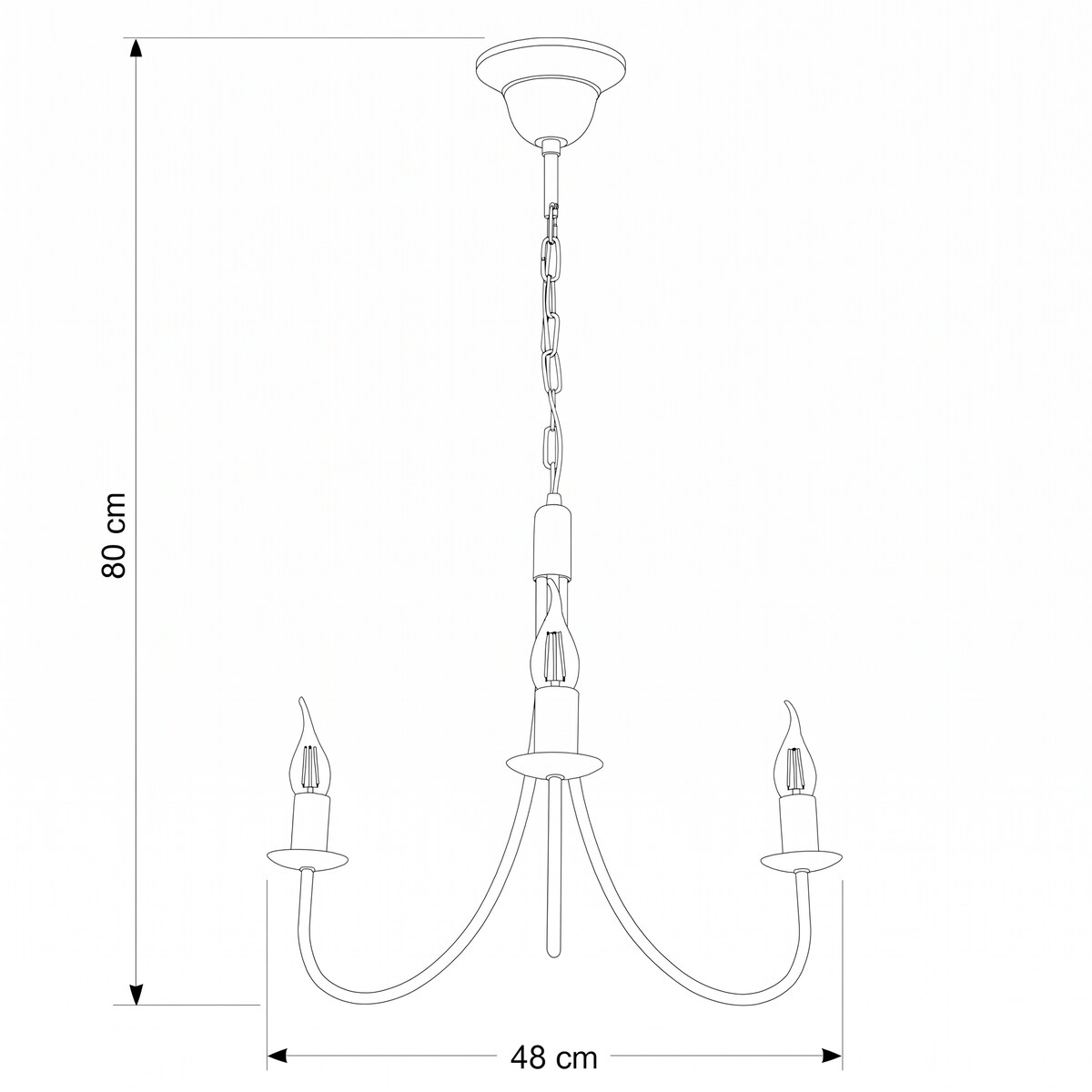czarna lampa wisząca sufitowa 3 punktowa edylit loft do salonu