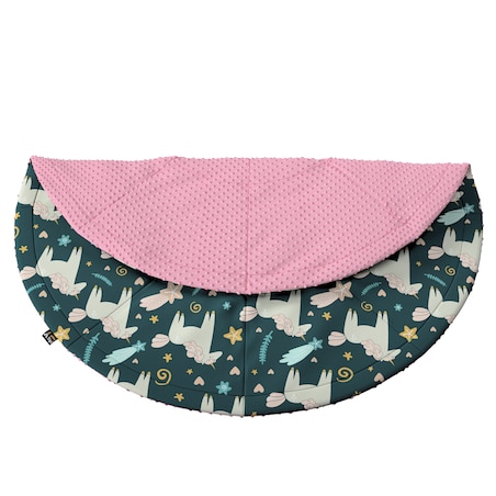 Mata okrągła, niebieski, 130cm, Magic Collection