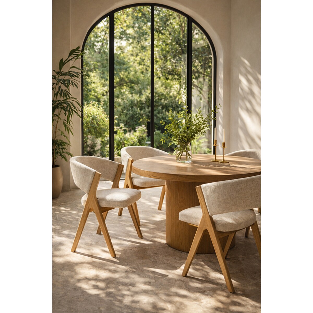 Krzesło tapicerowane do jadalni FIRENZE beżowe