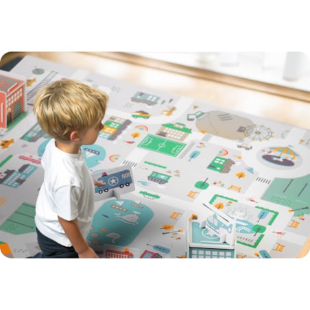 Mata piankowa edukacyjna dla dzieci puzzle 120x120cm Nukido