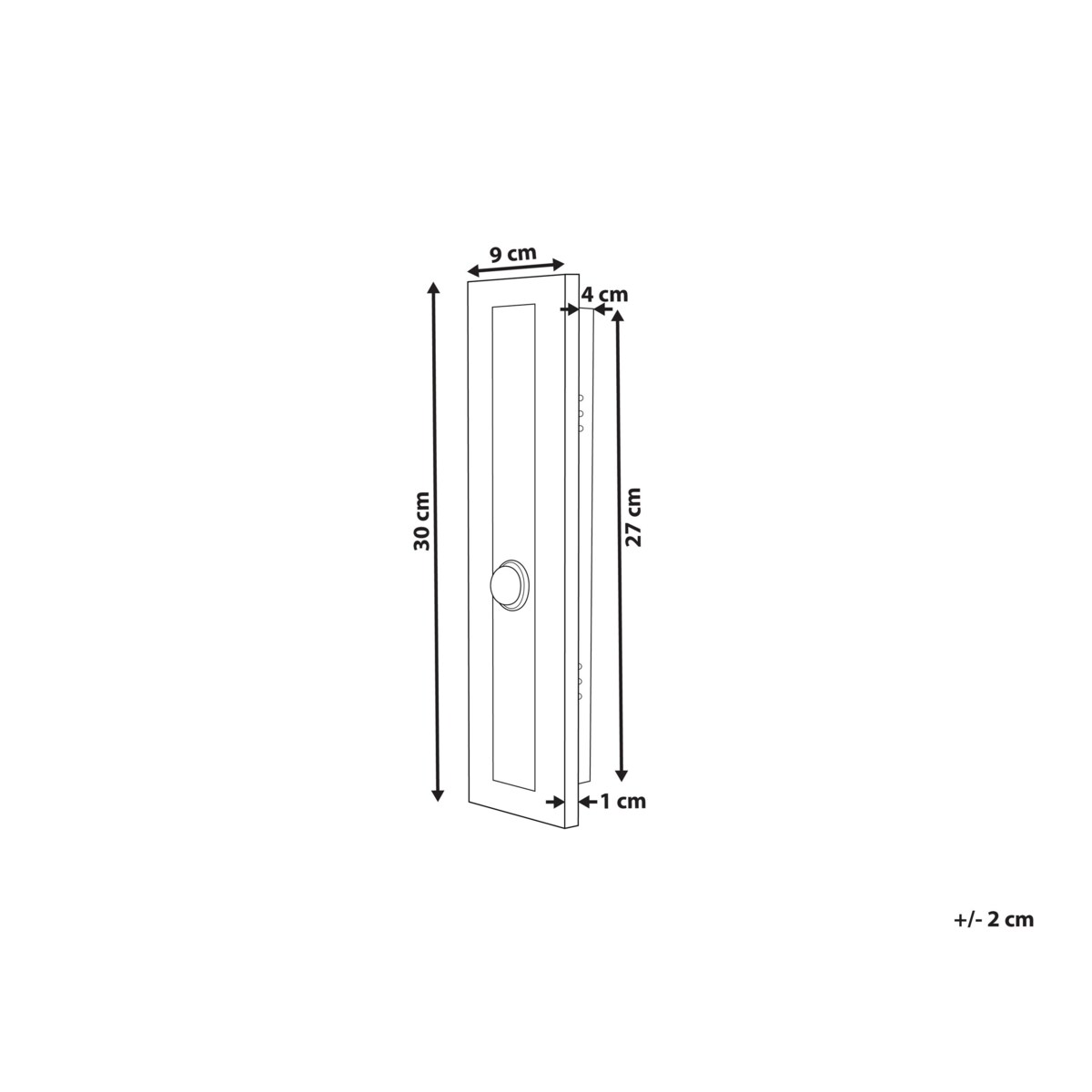Lampa ścienna zewnętrzna LED z czujnikiem ruchu 30 cm czarna SAVANE