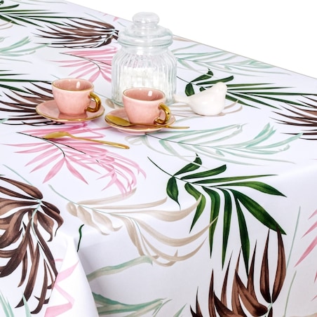 Obrus plamoodporny Minos Liście Palmowe - 120x160 cm - wielokolorowy