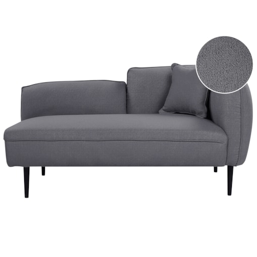 Szezlong boucle prawostronny ciemnoszary CHEVANNES