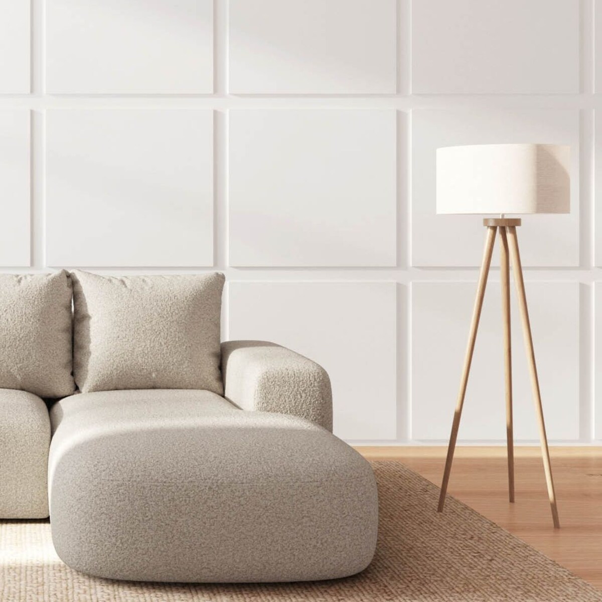 Monce Sofa narożna prawa beżowa