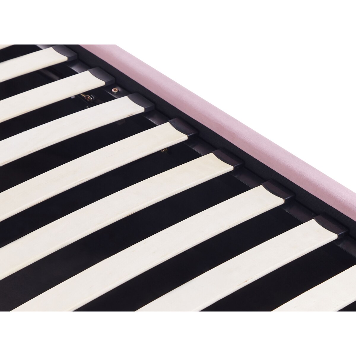 Łóżko z pojemnikiem welurowe 90 x 200 cm różowe ANET