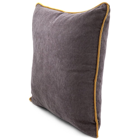 Poszewka dekoracyjna 40x40 szara, z lamówką