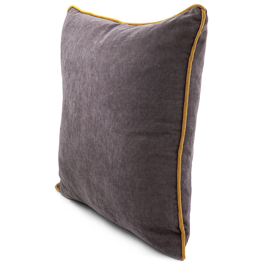 Poszewka dekoracyjna 40x40 szara, z lamówką