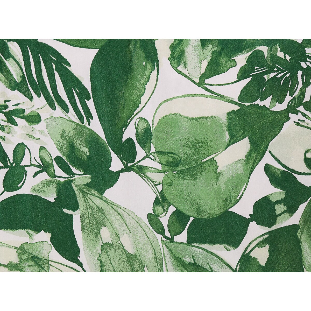 Komplet pościeli bawełnianej satynowej w liście 135 x 200 cm biało-zielony GREENWOOD