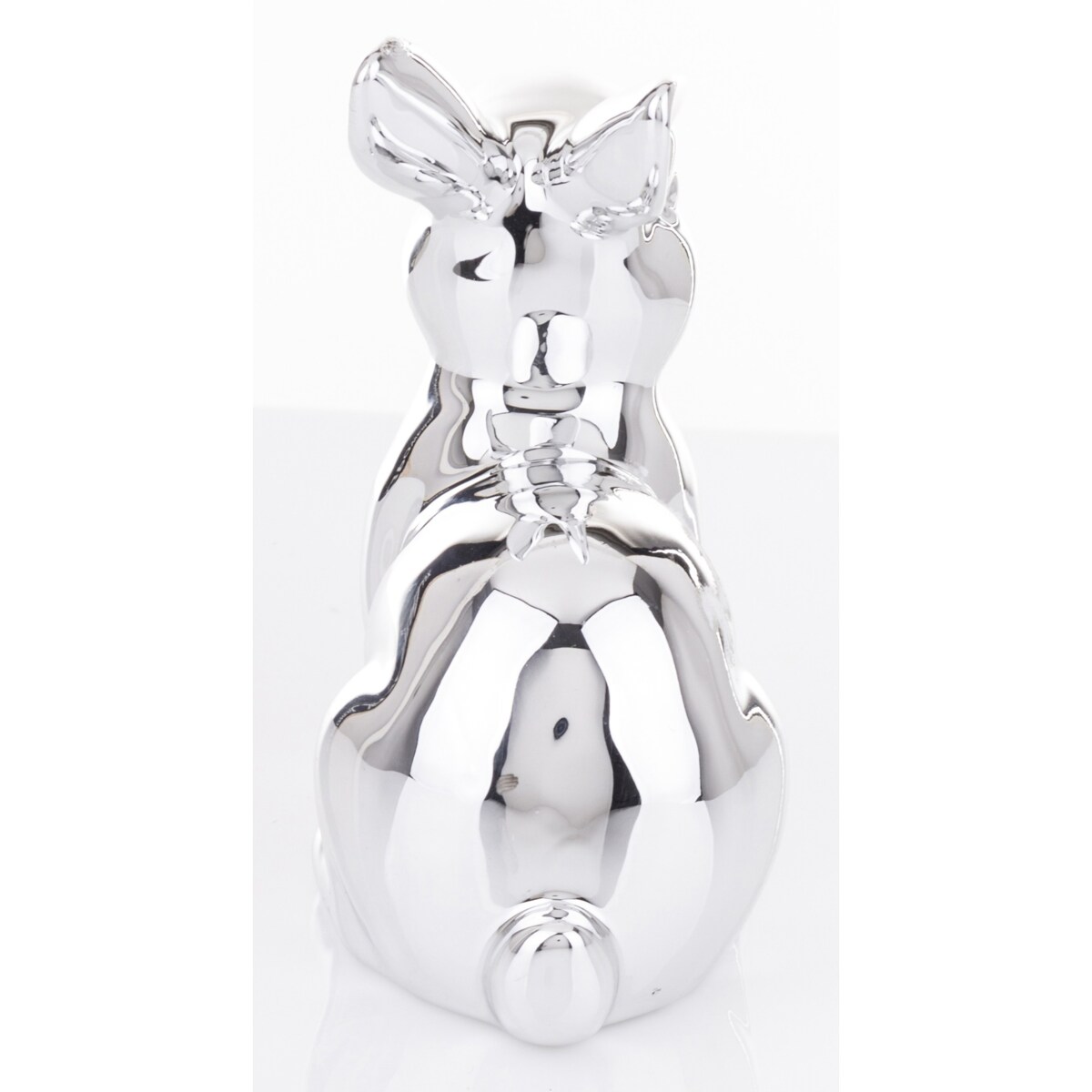 Dekoracja - króliczek 12,5x11x6 cm VITOSHA srebrny